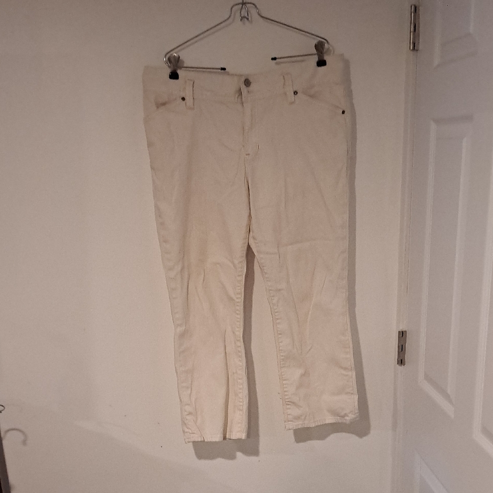 GAP Women's Straight Leg Cream Jeans Size 14